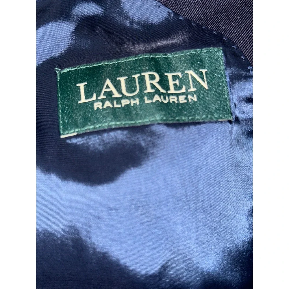 Lauren Ralph Lauren Blazer Men 40 L‎ Blue Wool Blend Sport Coat Single Breasted